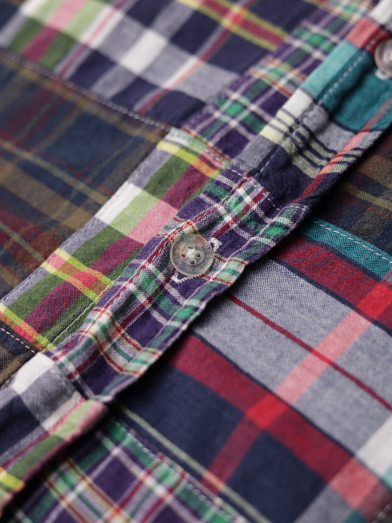 BEAMS Boy - S/S Patchwork Madras Shirt