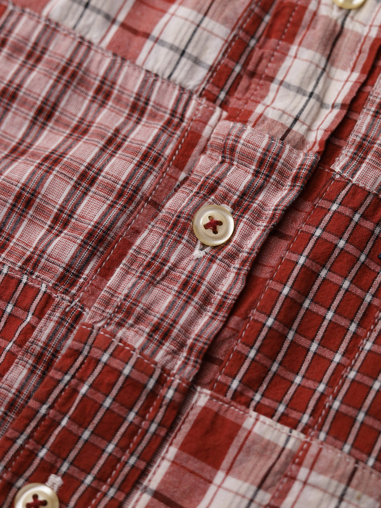 Chaps by Ralph Lauren - Patchwork Orange Check S/S Shirt