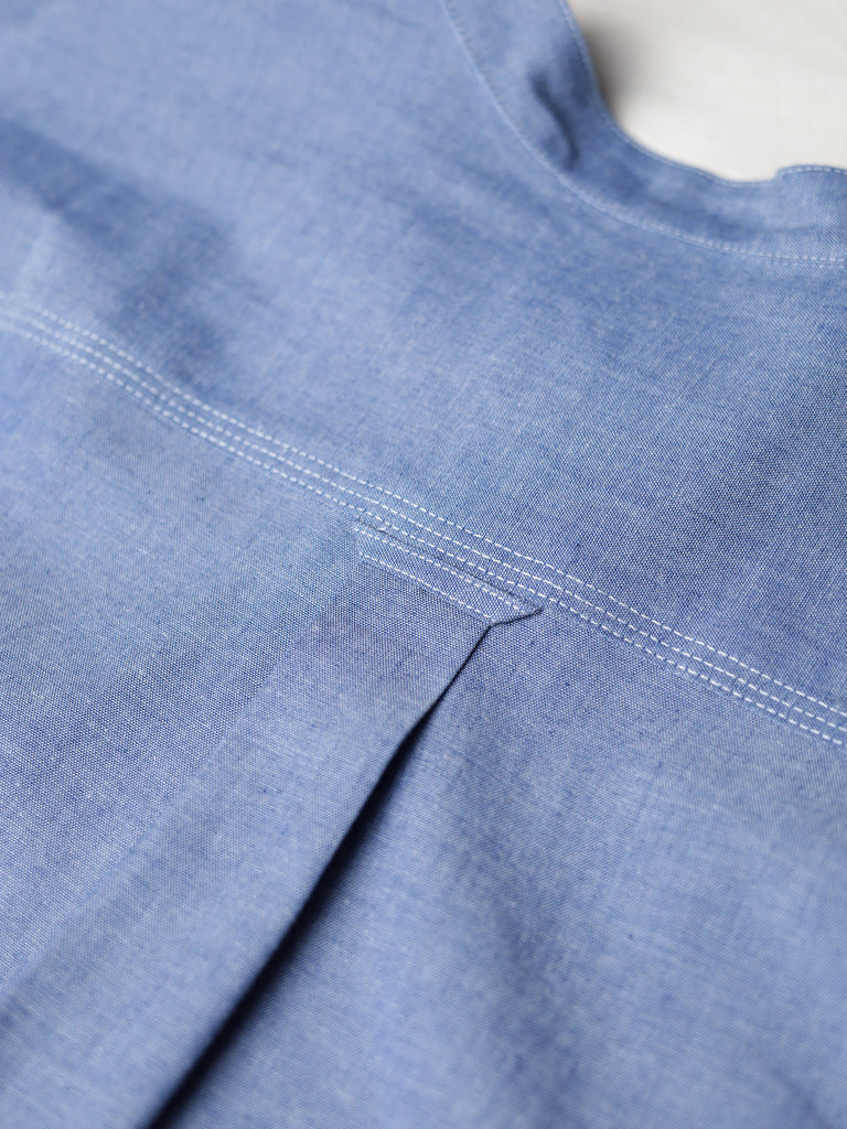 HebTroCo - Collarless Chambray Shirt