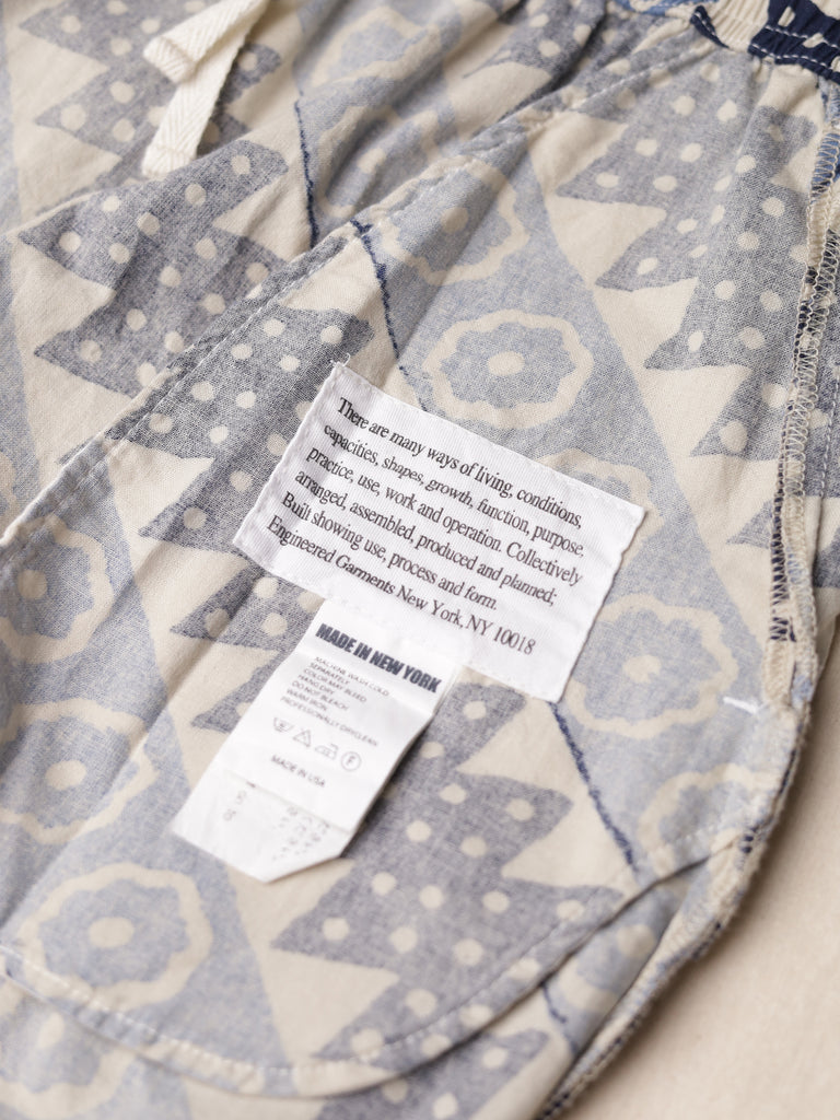 Engineered Garments - Block Print "Long Beach" Mini Skirt