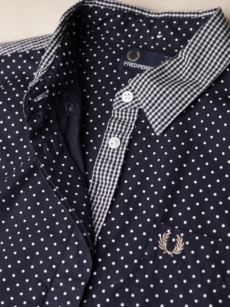 Fred Perry - Longline Polka Dot/Gingham Shirt