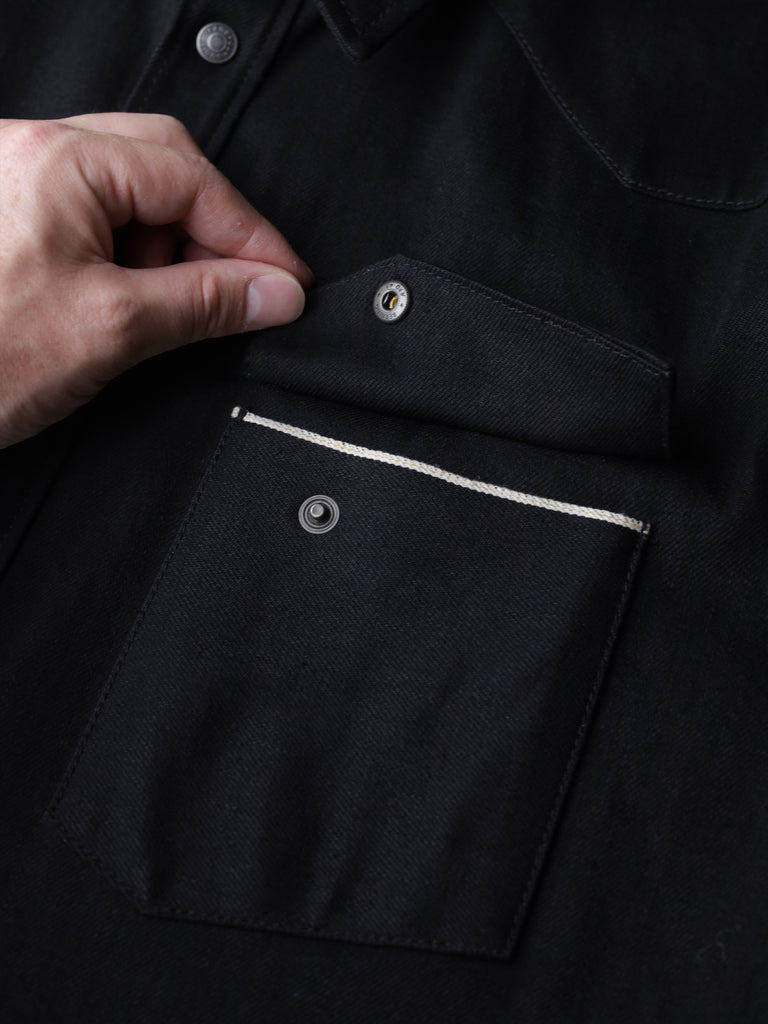 Nudie Jeans - "Jonas" Dry Black Selvedge Shirt