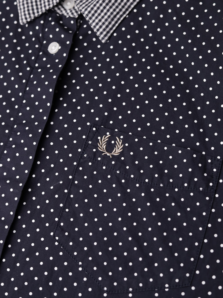 Fred Perry - Longline Polka Dot/Gingham Shirt