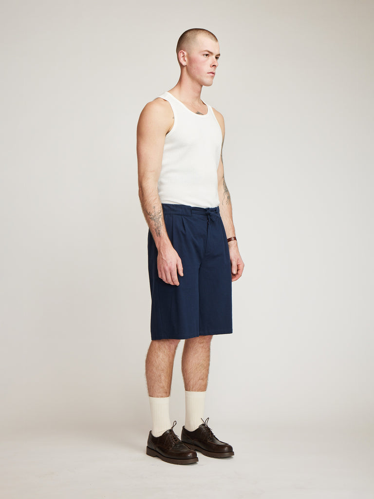 Seersucker Shorts - Navy