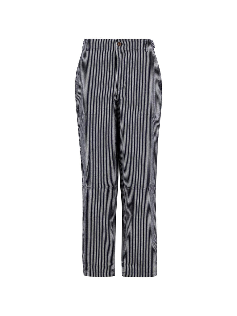 Sonia Striped Trouser- Navy/ Salt Stripe