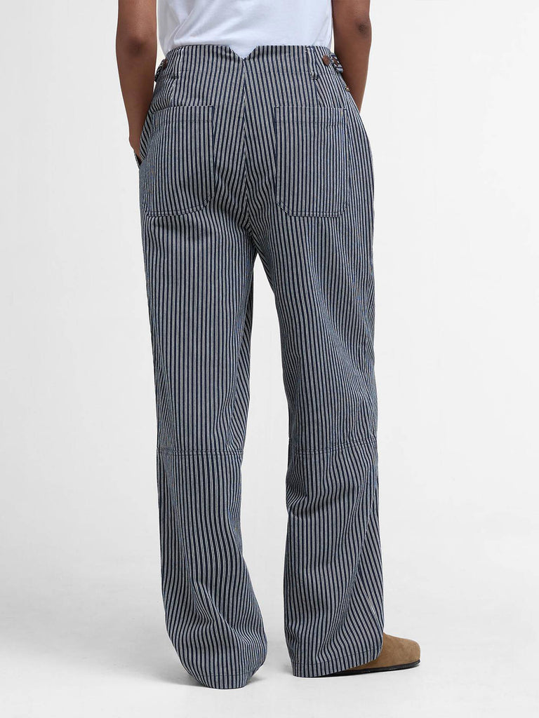 Sonia Striped Trouser- Navy/ Salt Stripe