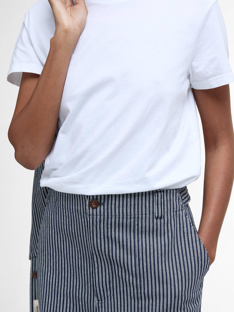 Sonia Striped Trouser- Navy/ Salt Stripe