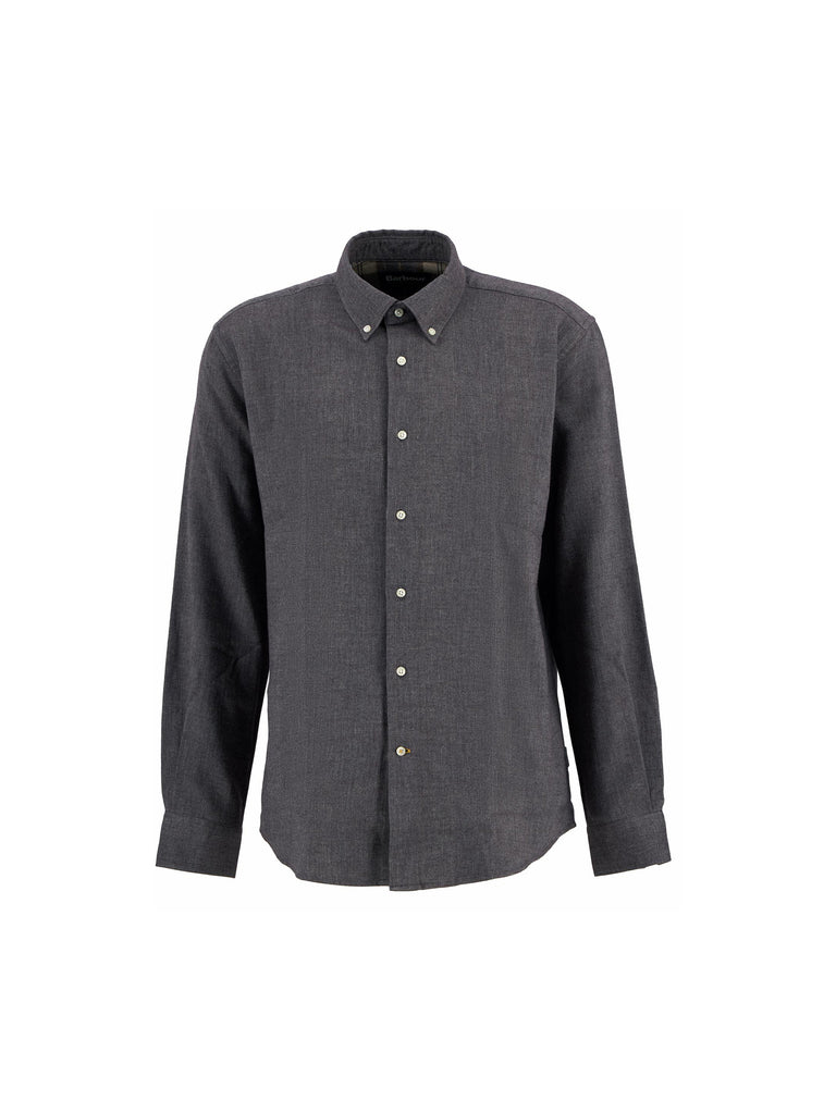 Tamish Herringbone Shirt - Grey Marl