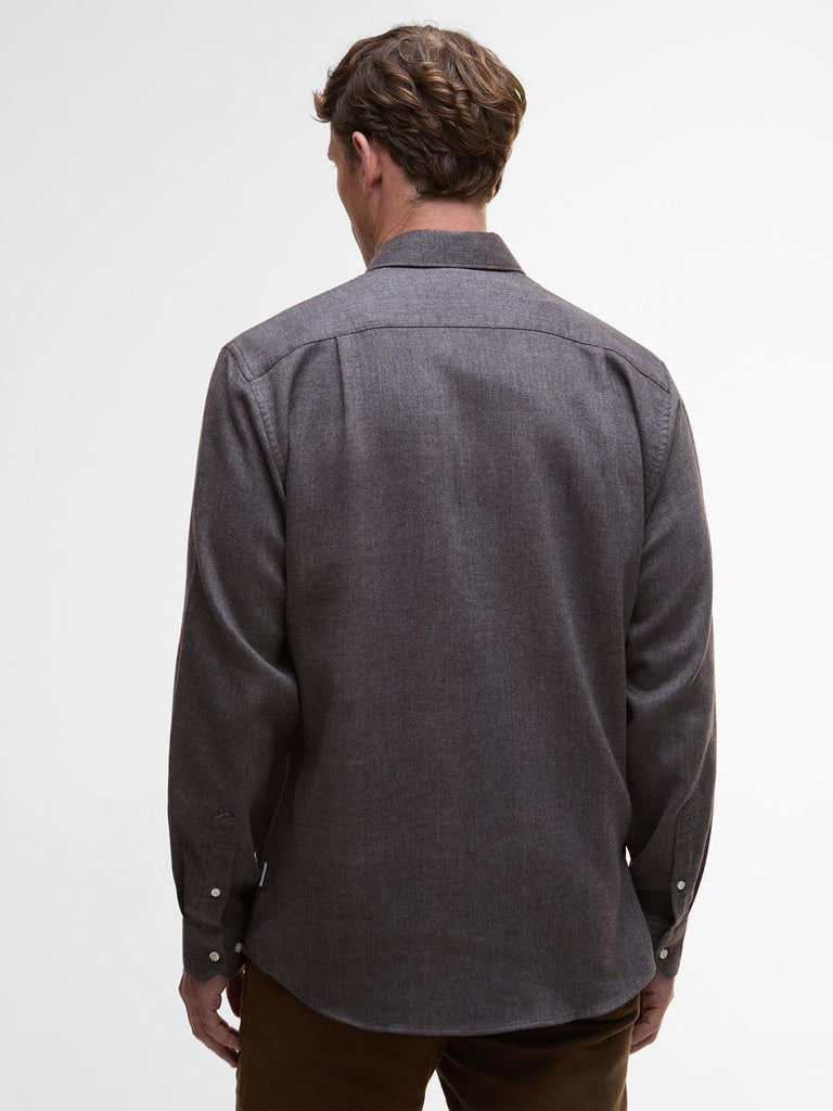 Tamish Herringbone Shirt - Grey Marl