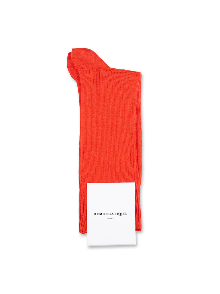 Fine Rib Socks - Okker Orange