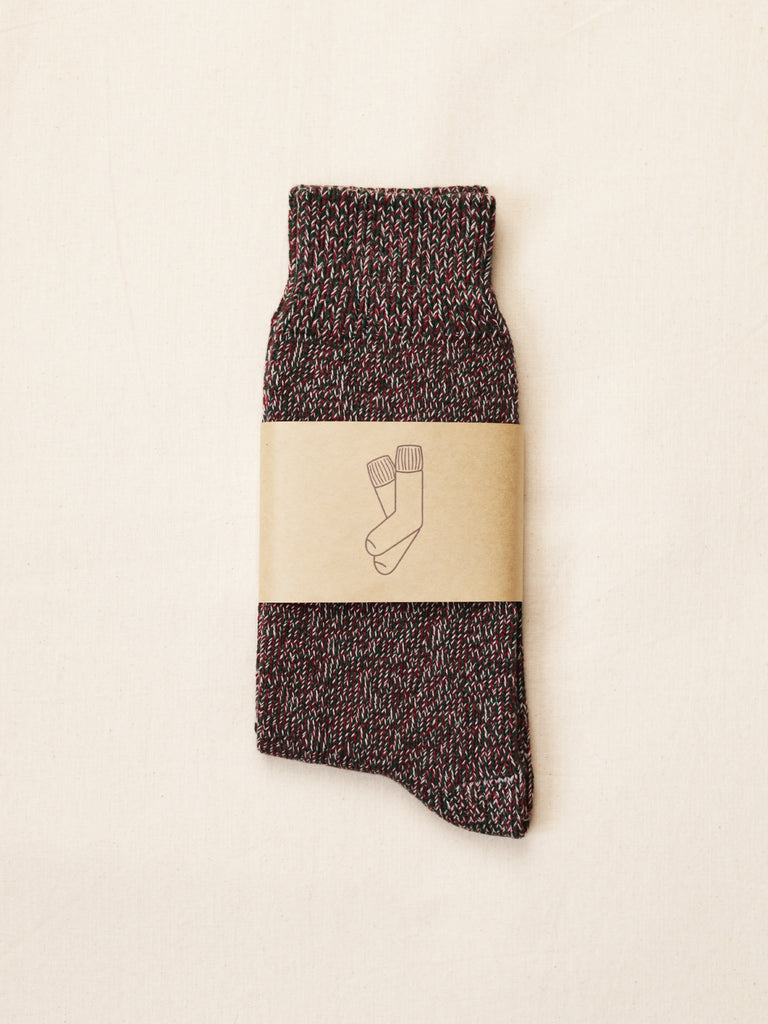 Twisted Yarn Socks - Pōhutukawa