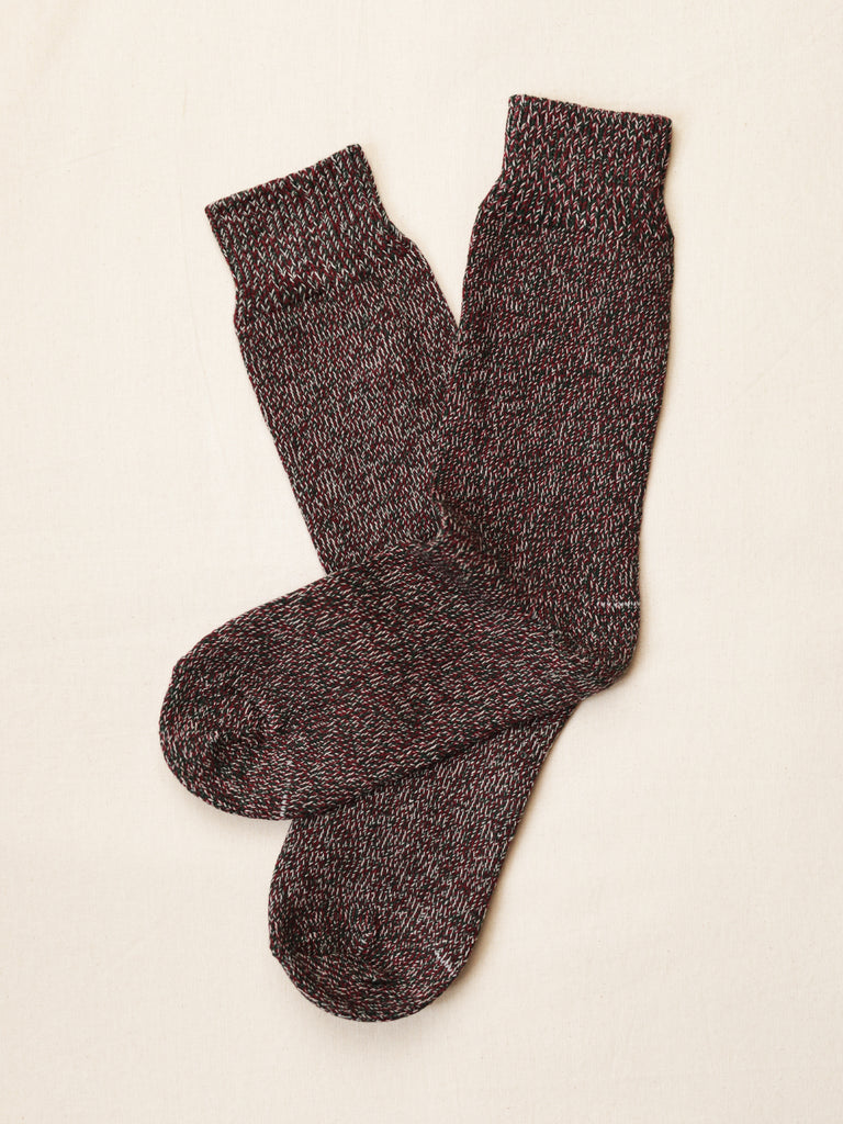 Twisted Yarn Socks - Pōhutukawa