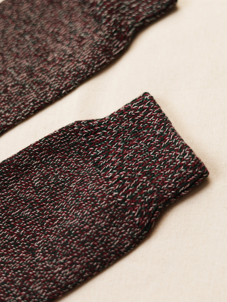 Twisted Yarn Socks - Pōhutukawa