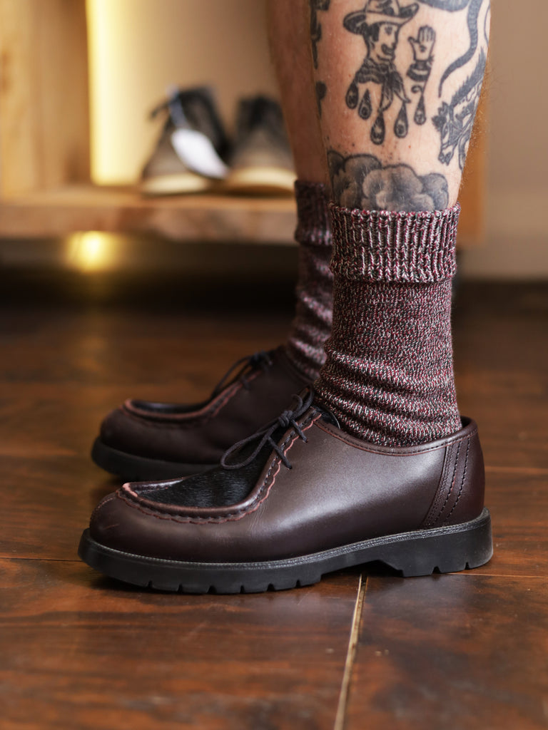 Twisted Yarn Socks - Pōhutukawa