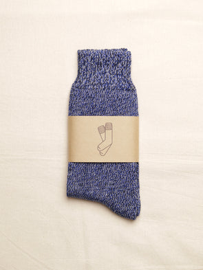 Twisted Yarn Socks - Denim