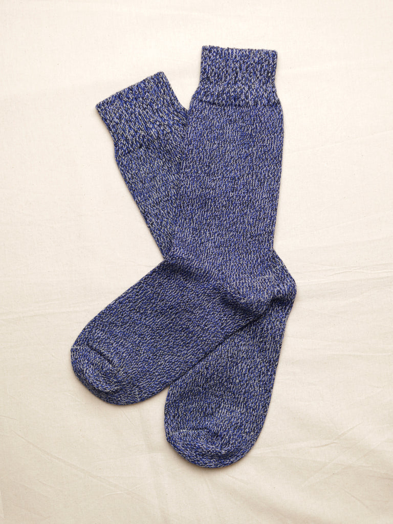 Twisted Yarn Socks - Denim