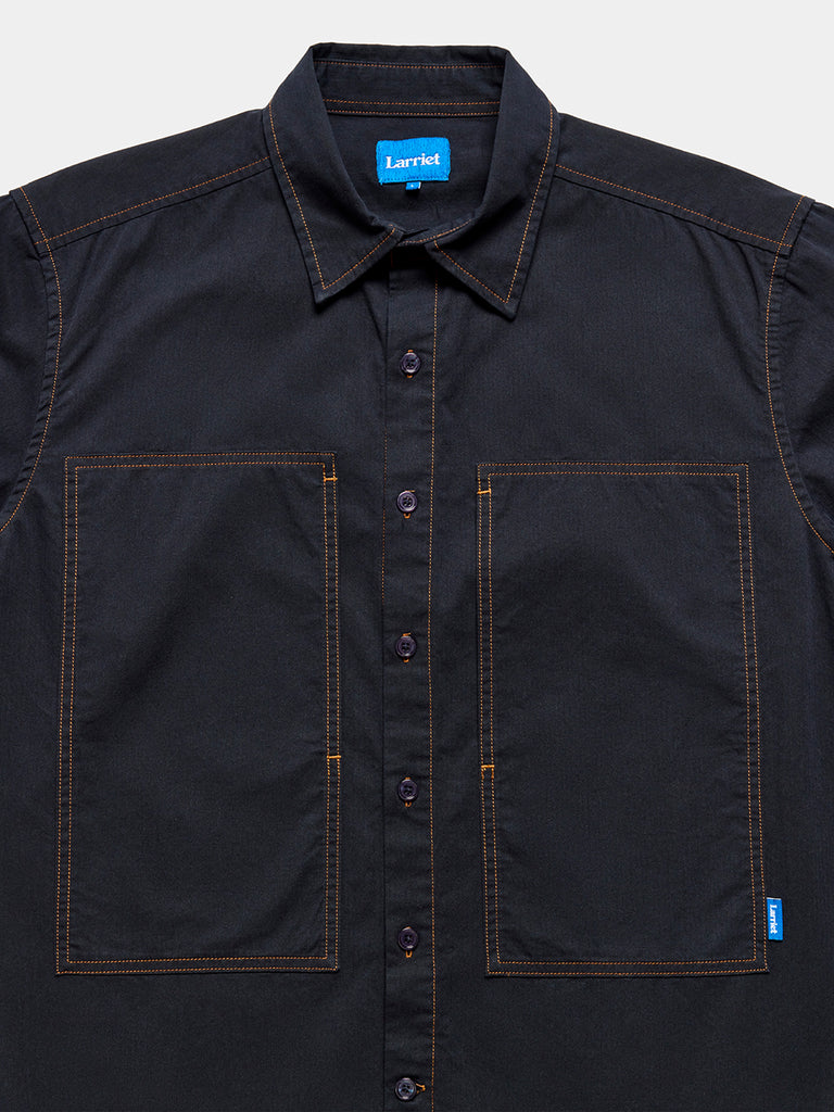 Cliff Short Sleeve Shirt - Navy HBT
