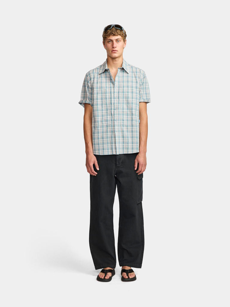 Cliff Short Sleeve Shirt - Petrol Plaid