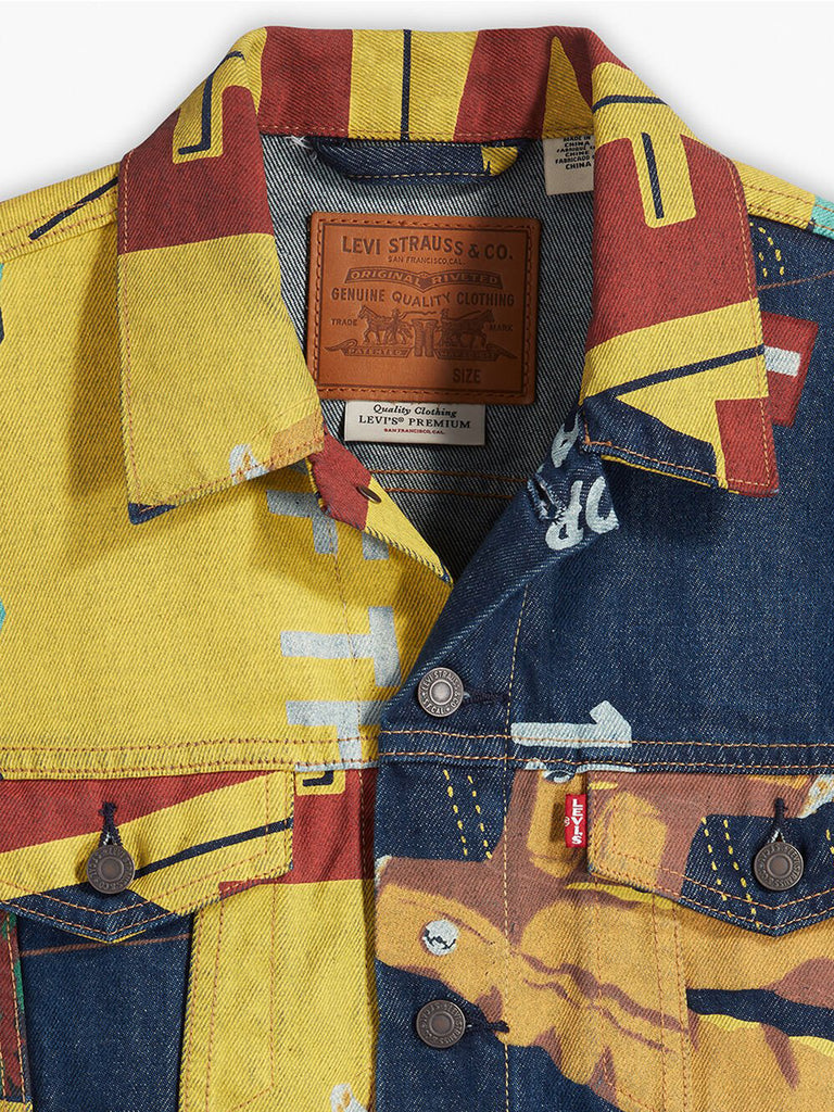 150th Anniversary Banner Print Trucker Jacket | Indigo & Provisions