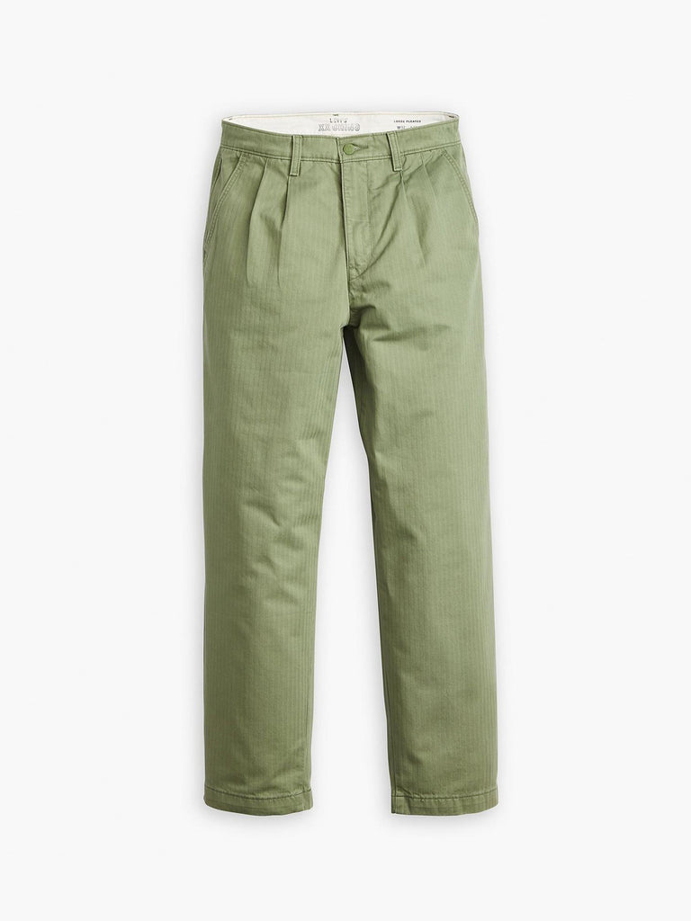 Loose Straight Pleated XX Chino - Four Leaf Clover