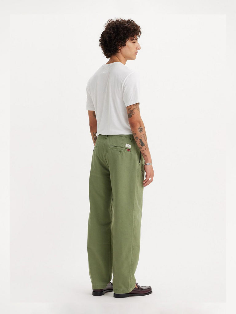 Loose Straight Pleated XX Chino - Four Leaf Clover