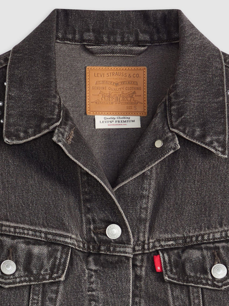 Shrunken 90s No Pleat Bejewled Trucker