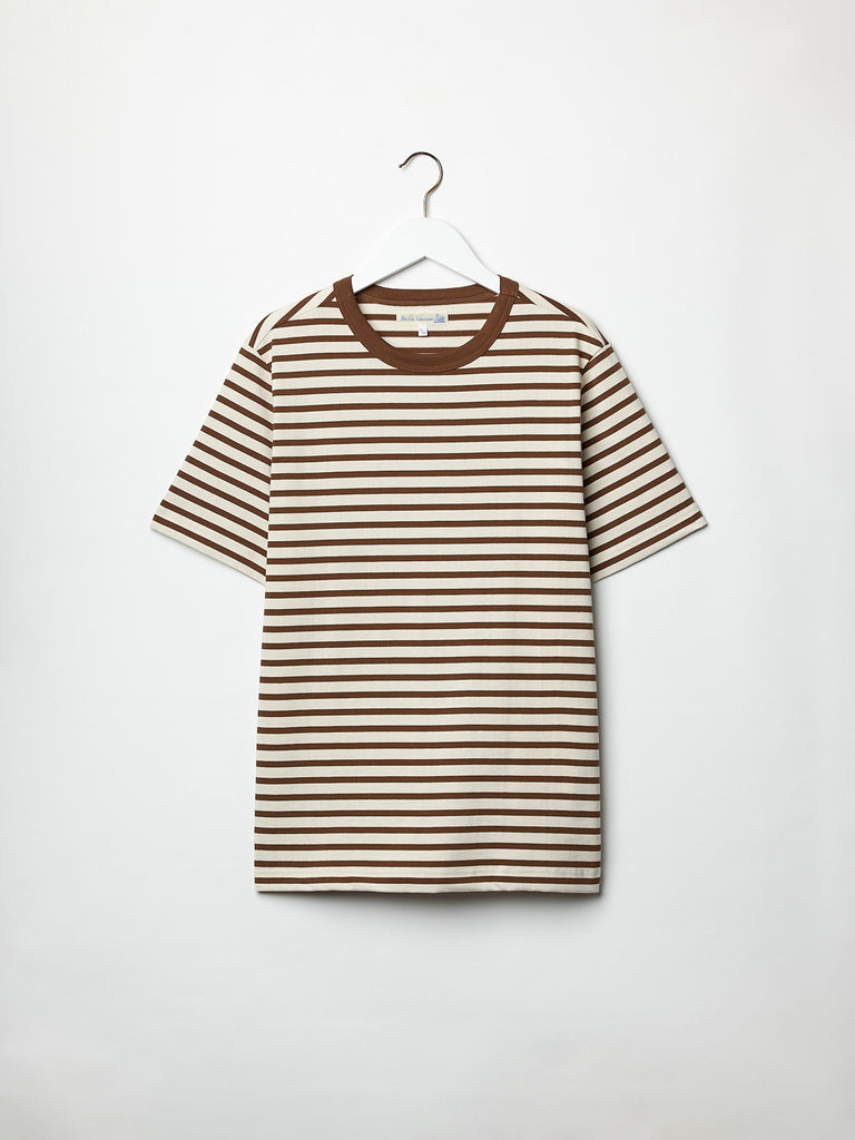 2M14 Relaxed Fit Stripe Tee - Chestnut/Nature