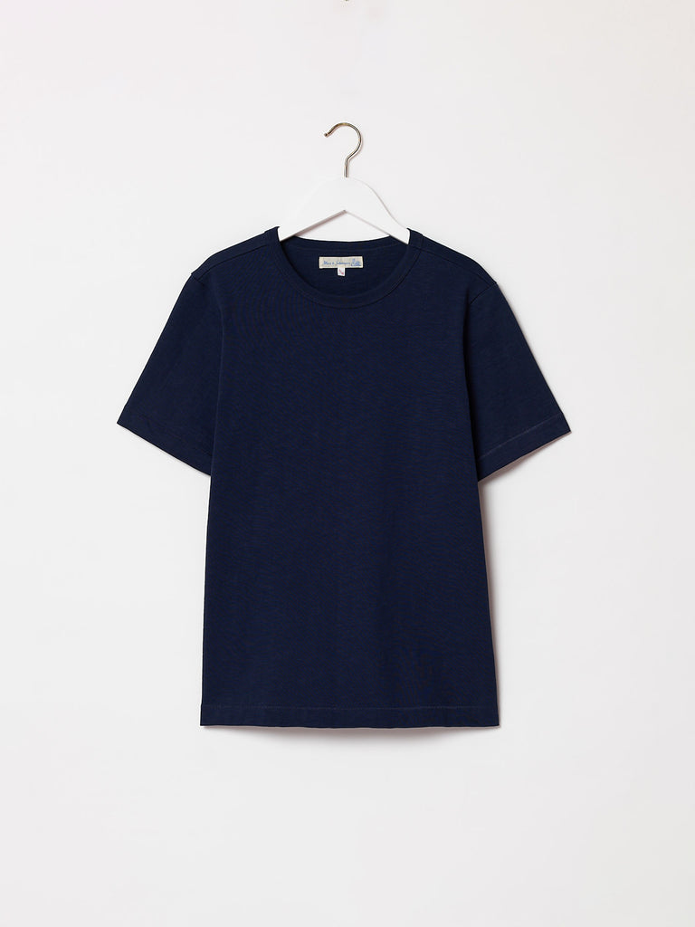 214 Relaxed Fit Loopwheeled Tee - Navy