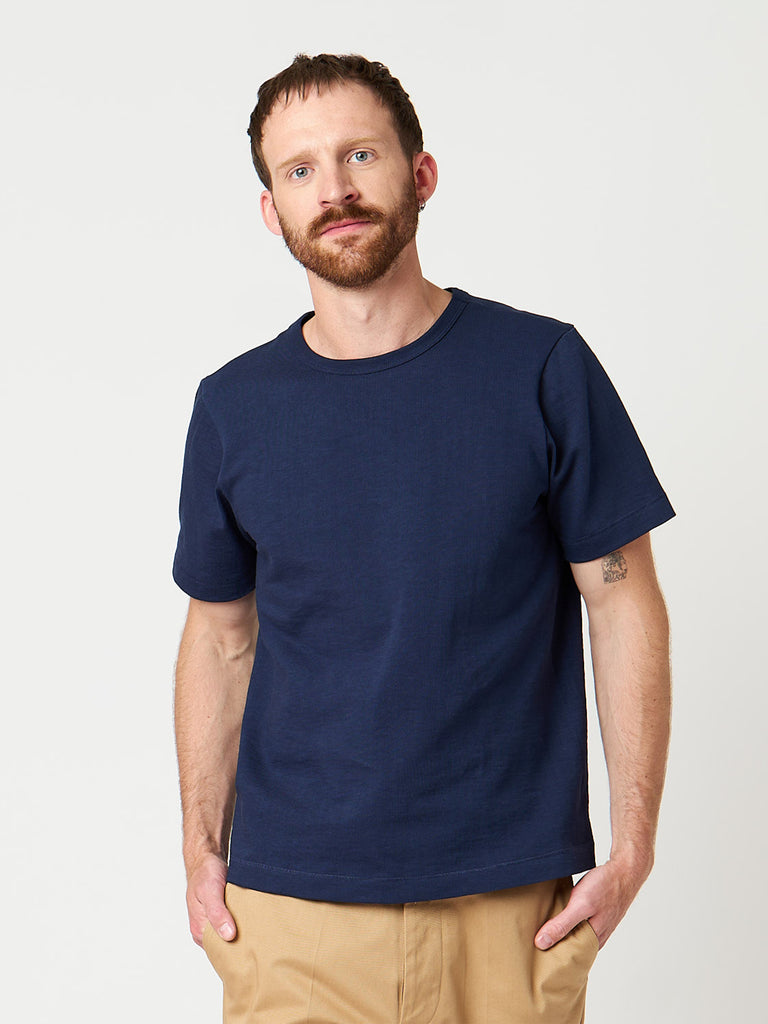 214 Relaxed Fit Loopwheeled Tee - Navy