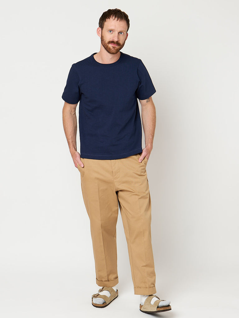 214 Relaxed Fit Loopwheeled Tee - Navy