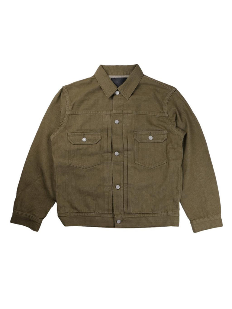 10.5oz Olive Selvedge Type II Jacket