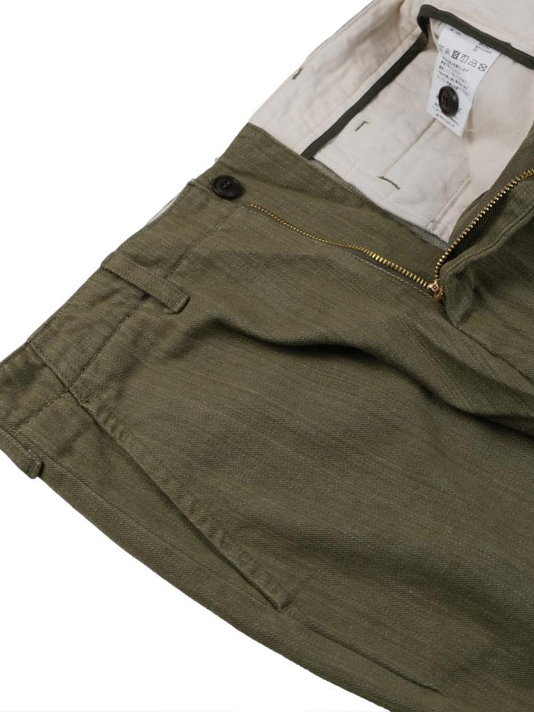 10.5oz Olive Selvedge Denim Trouser