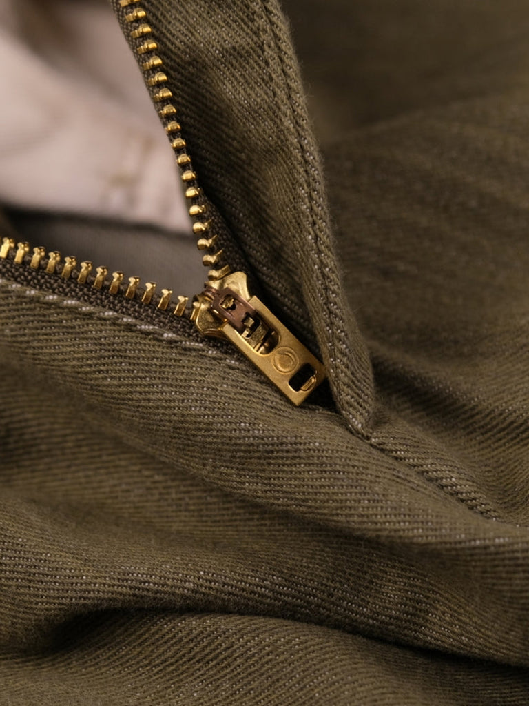 10.5oz Olive Selvedge Denim Trouser