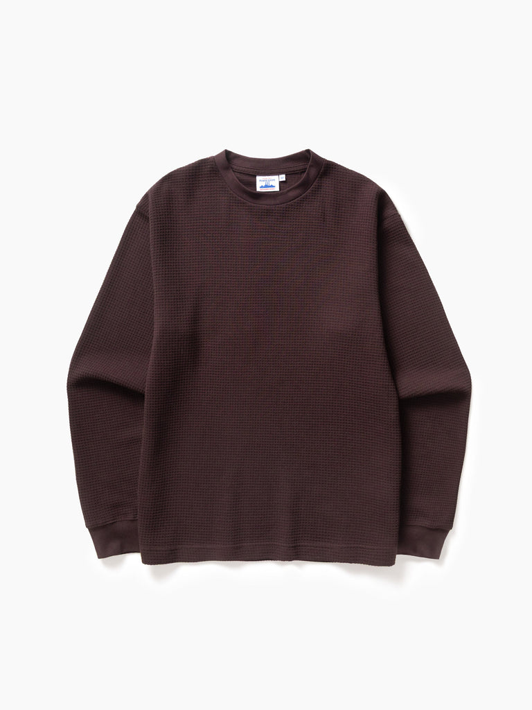 Thermal Waffle L/S Tee - Coffee | Indigo & Provisions