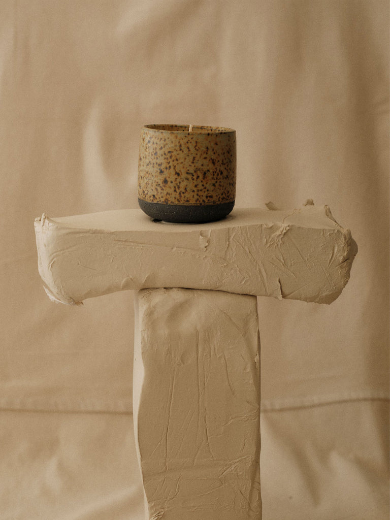 Ishi Candle - Yellow/Brown