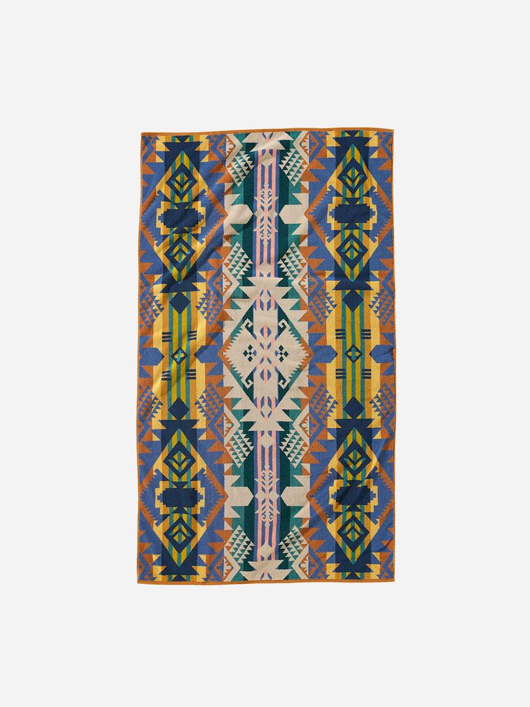 Jacquard Beach Towel - Journey West Bright