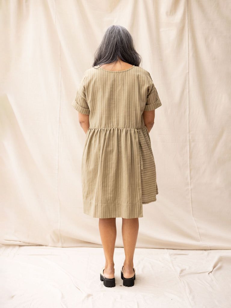 Hobby Dress - Moss Stripe