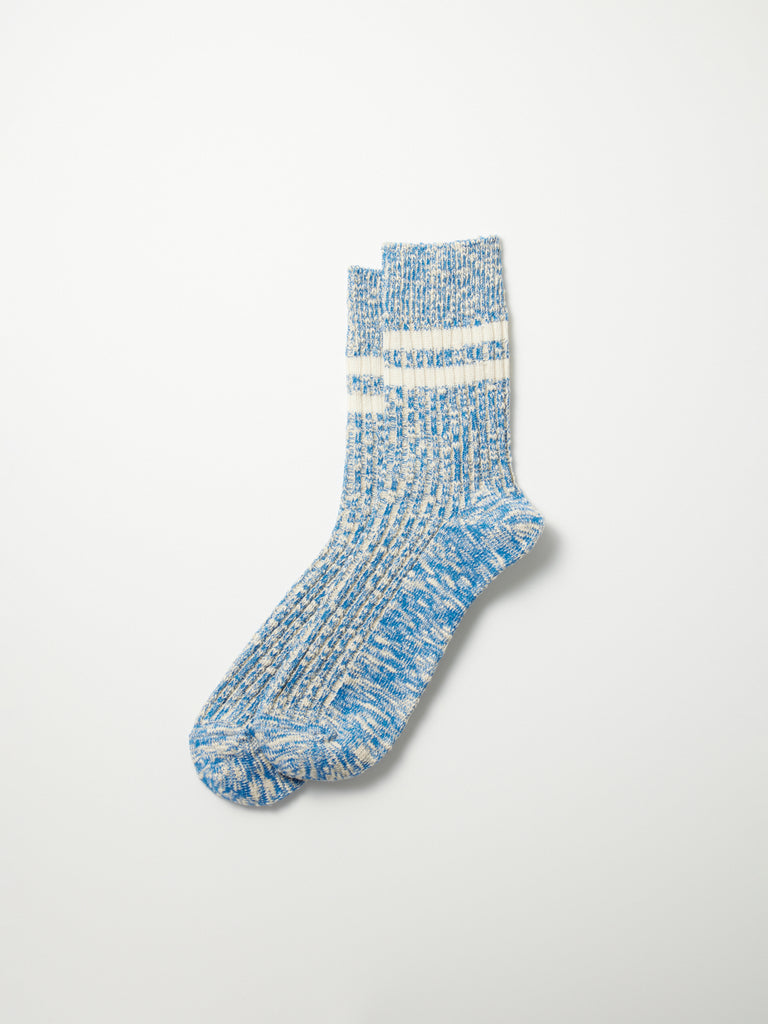 OG Cotton Slub Stripe Socks - Blue
