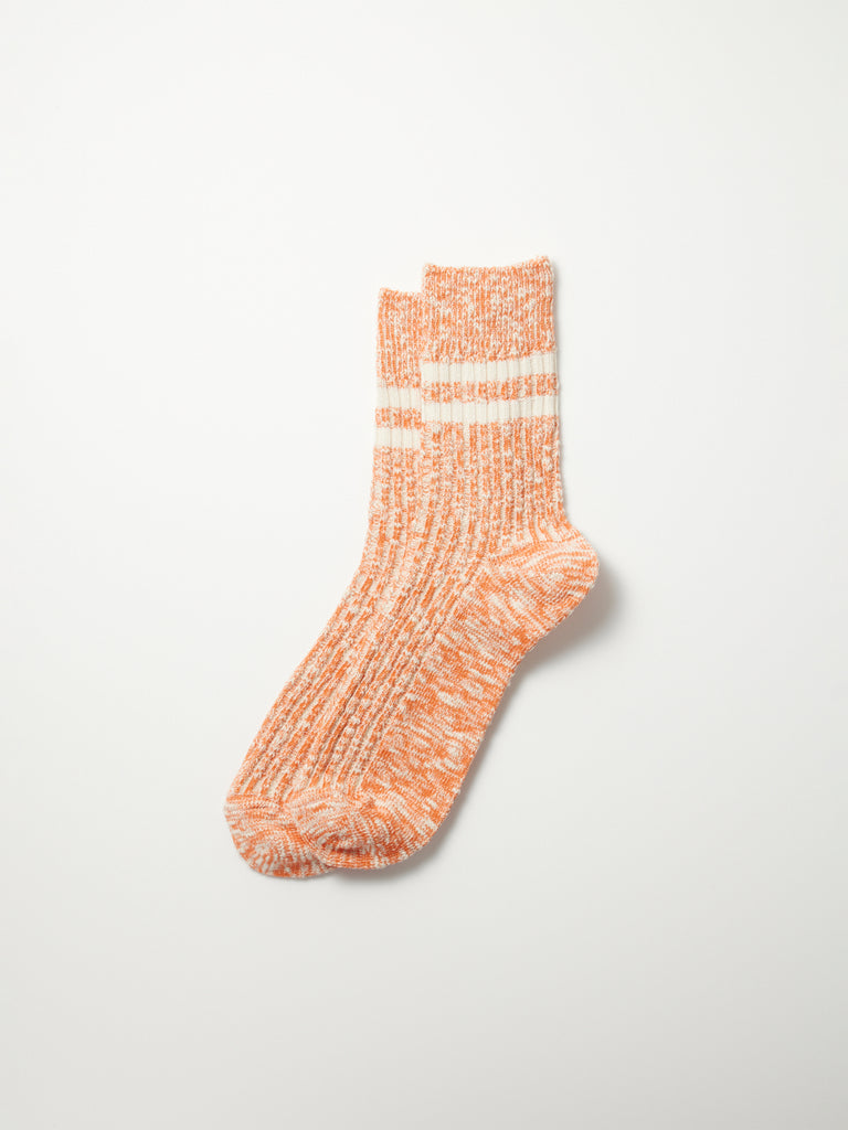 OG Cotton Slub Stripe Socks - Orange
