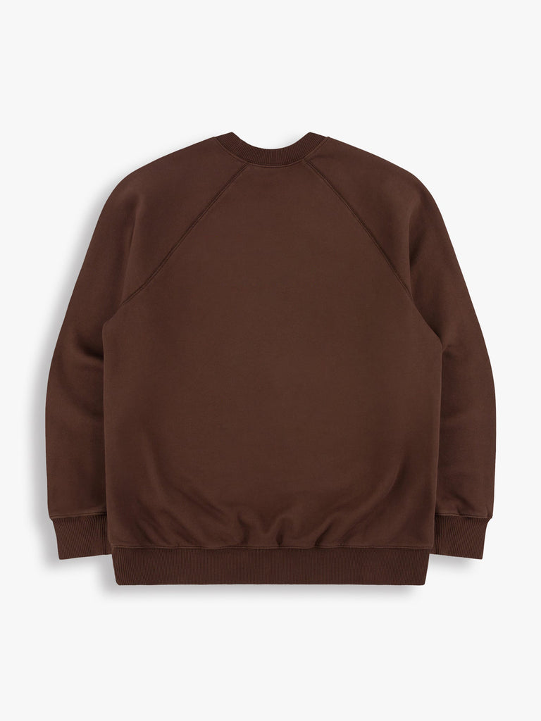 Organic Cotton Raglan Sweat - Coffee