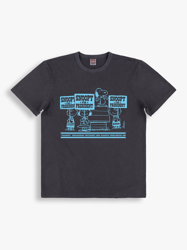Snoopy For President Tee - Vintage Black
