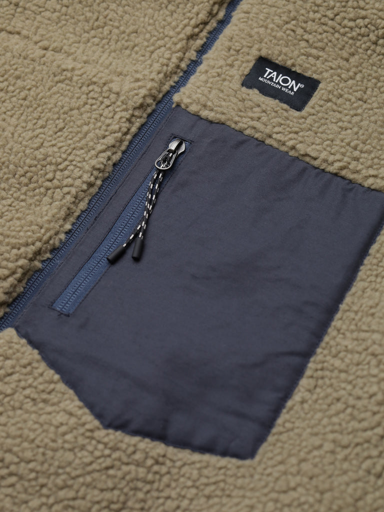 Down x BOA Reversible Jacket - D.Navy x Beige