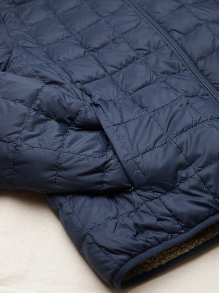 Down x BOA Reversible Jacket - D.Navy x Beige