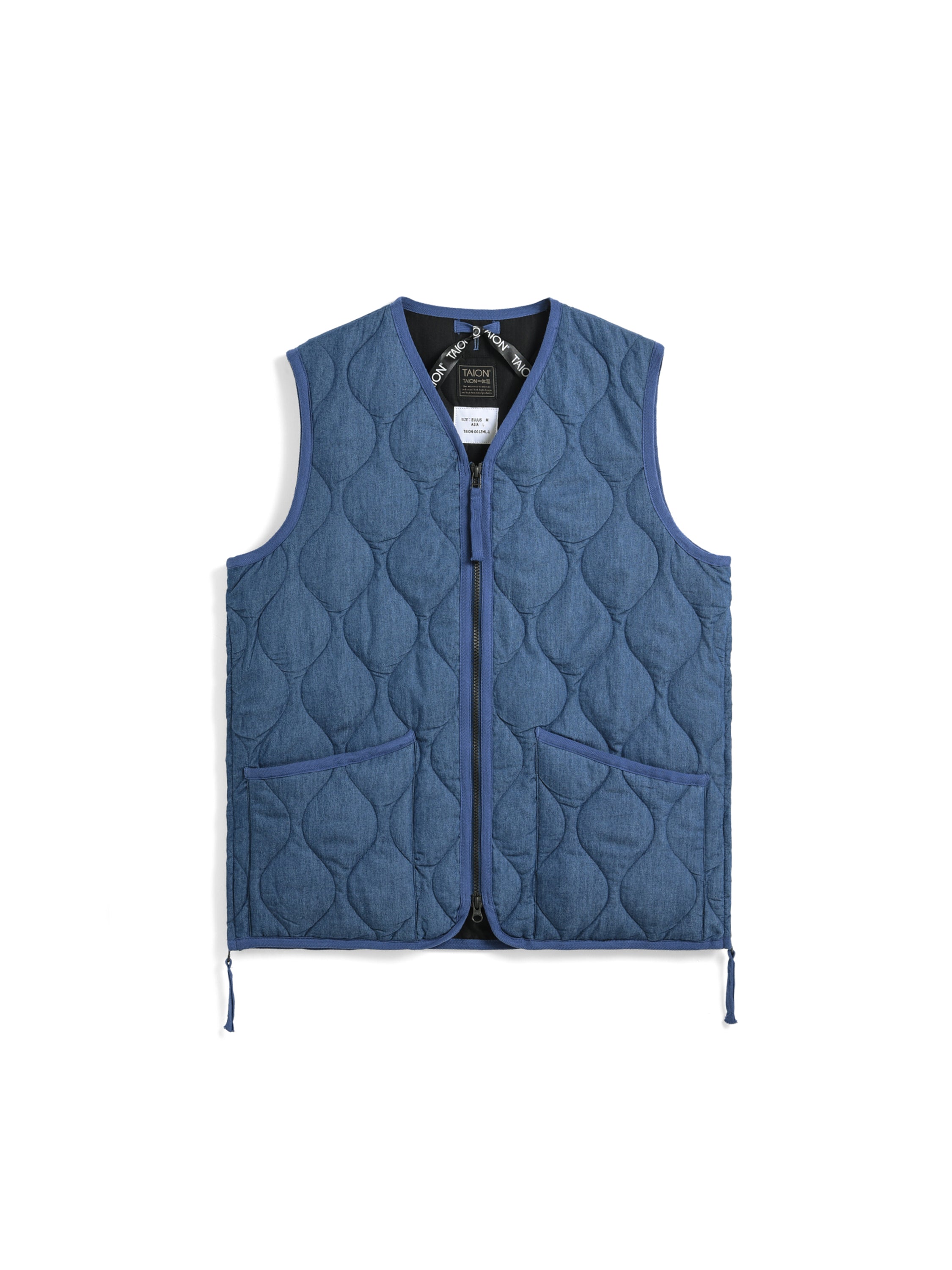 Military Zip Down Vest - Indigo Denim | Indigo & Provisions