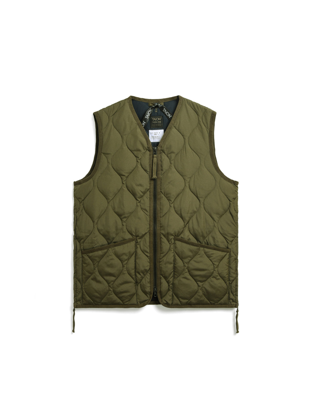 Military Zip Down Vest - Dark Olive | Indigo & Provisions