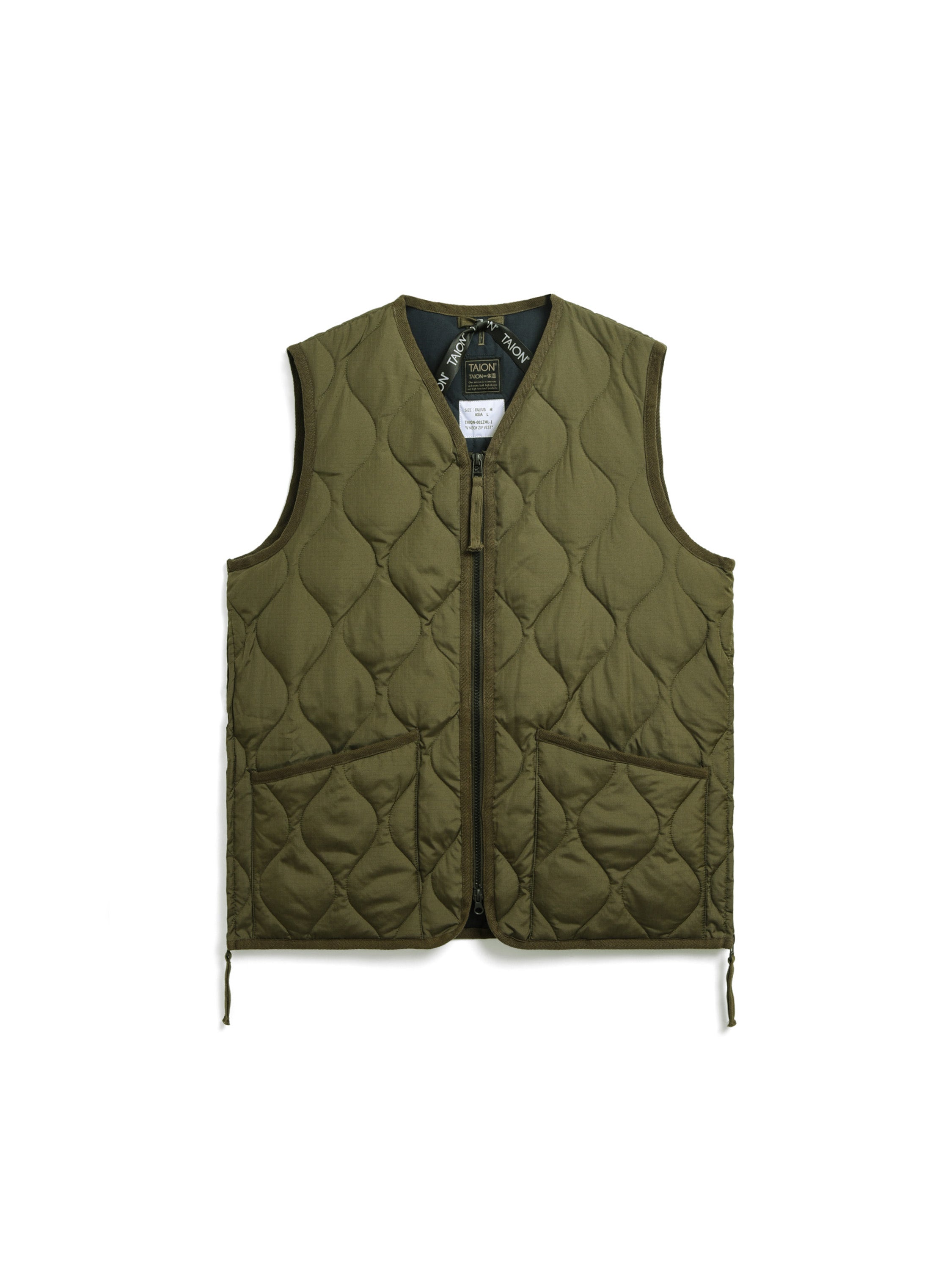 Military Zip Down Vest - Dark Olive | Indigo & Provisions