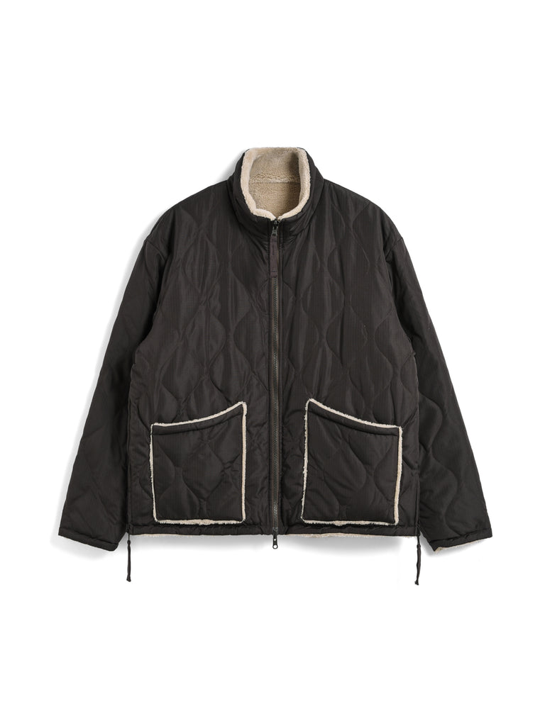 Military Down x BOA Reversible Jacket - D.Choc x Beige | Indigo