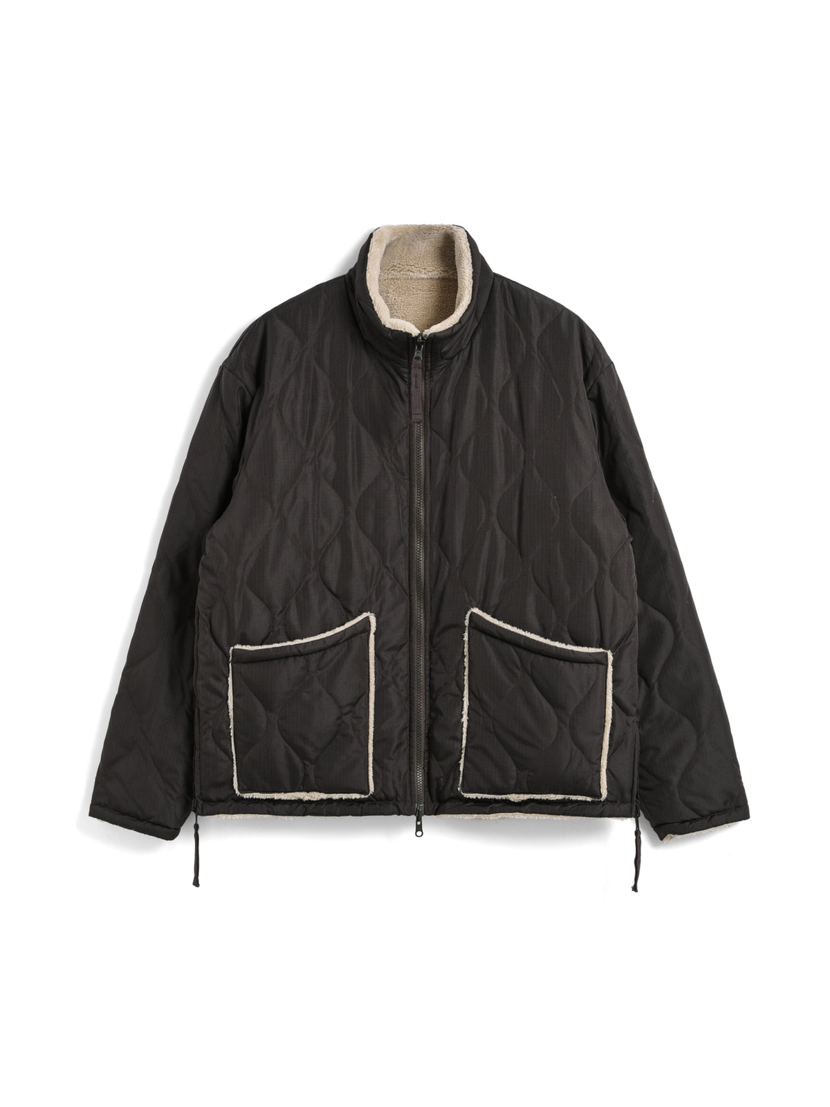 Military Down x BOA Reversible Jacket - D.Choc x Beige | Indigo