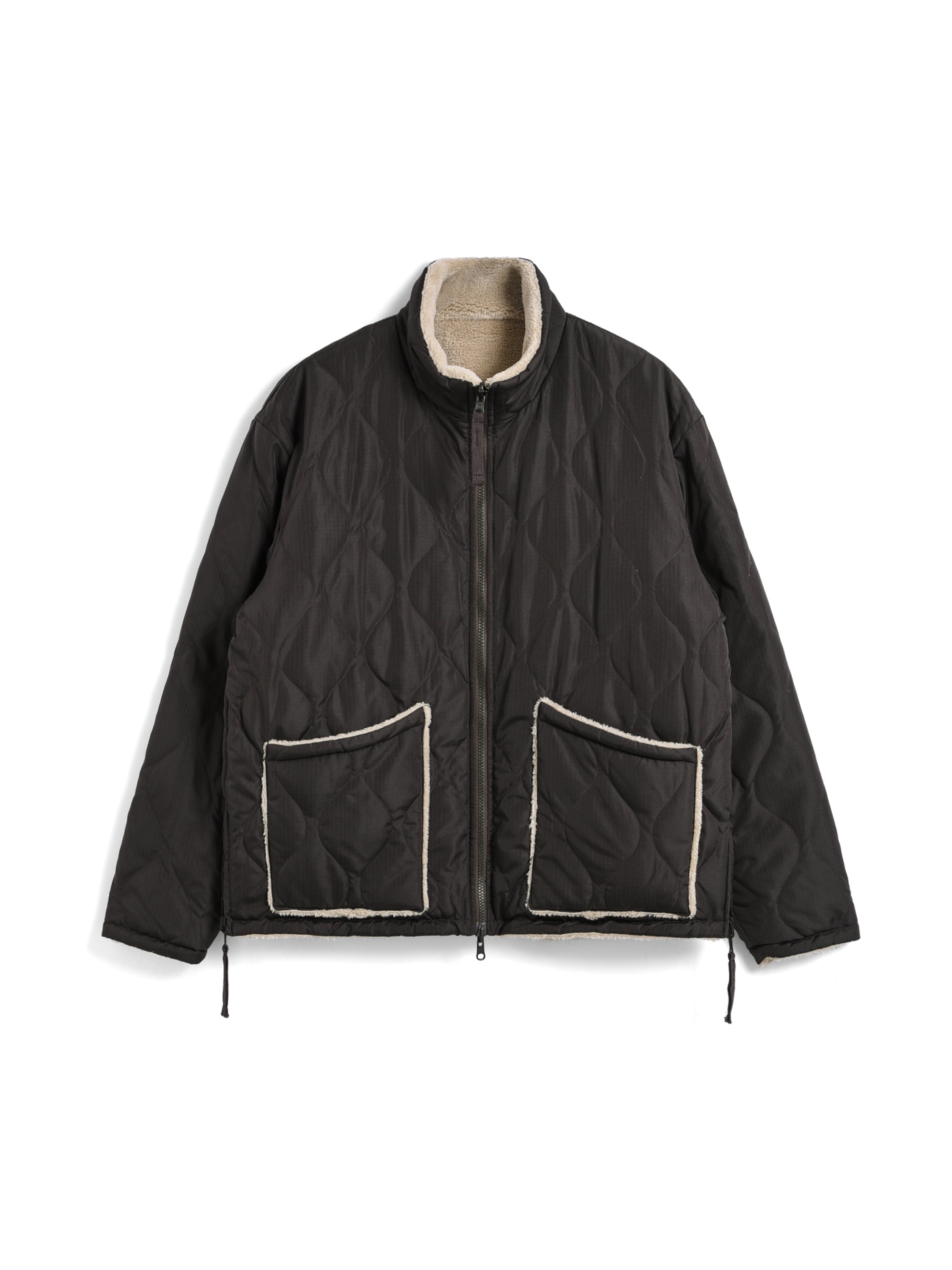 Military Down x BOA Reversible Jacket - D.Choc x Beige | Indigo