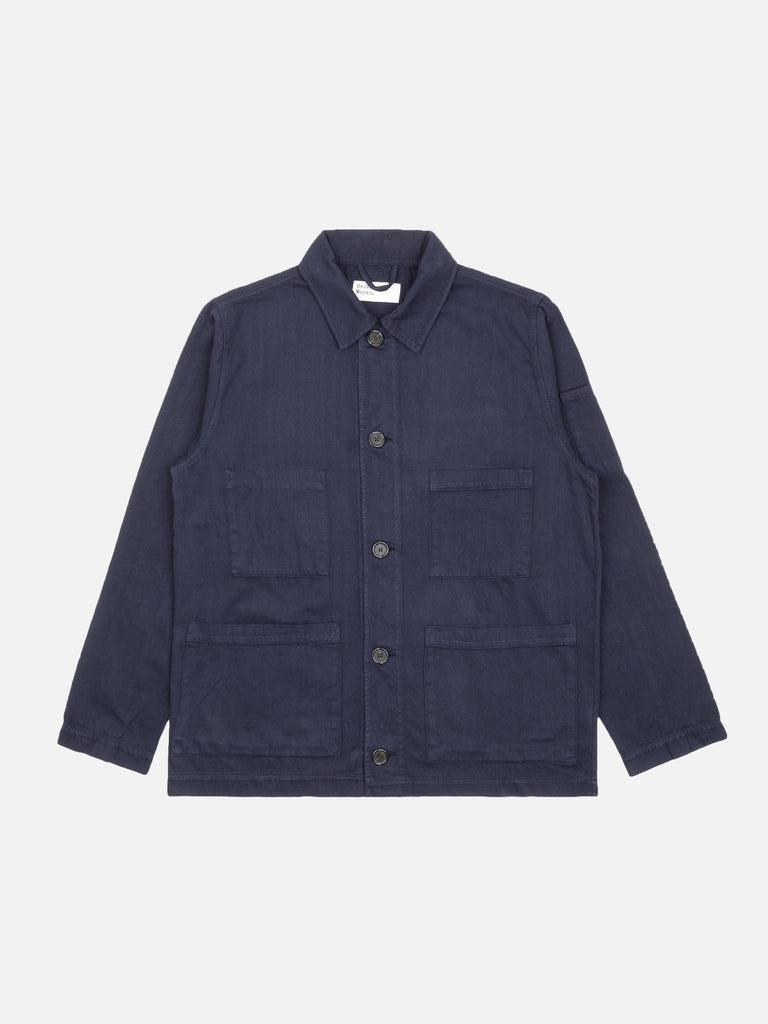 Coverall Jacket - Navy Herringbone